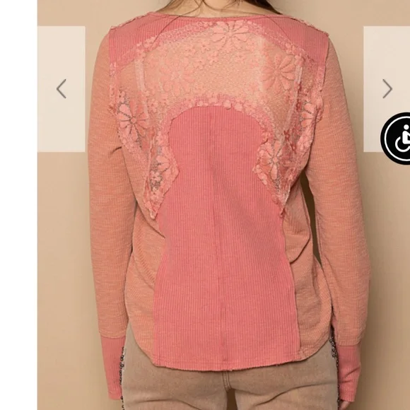 Pol Floral Mesh Back Top - Picture 2 of 9